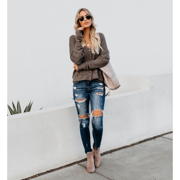 STACY Waffle Knit Cardigan - Picture 8 of 8